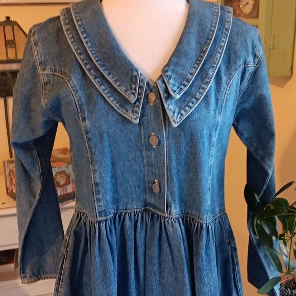 NEW. Vintage LUA Denim Dress. Coastal Cowgirl, Western, Country - Picture 2 of 12